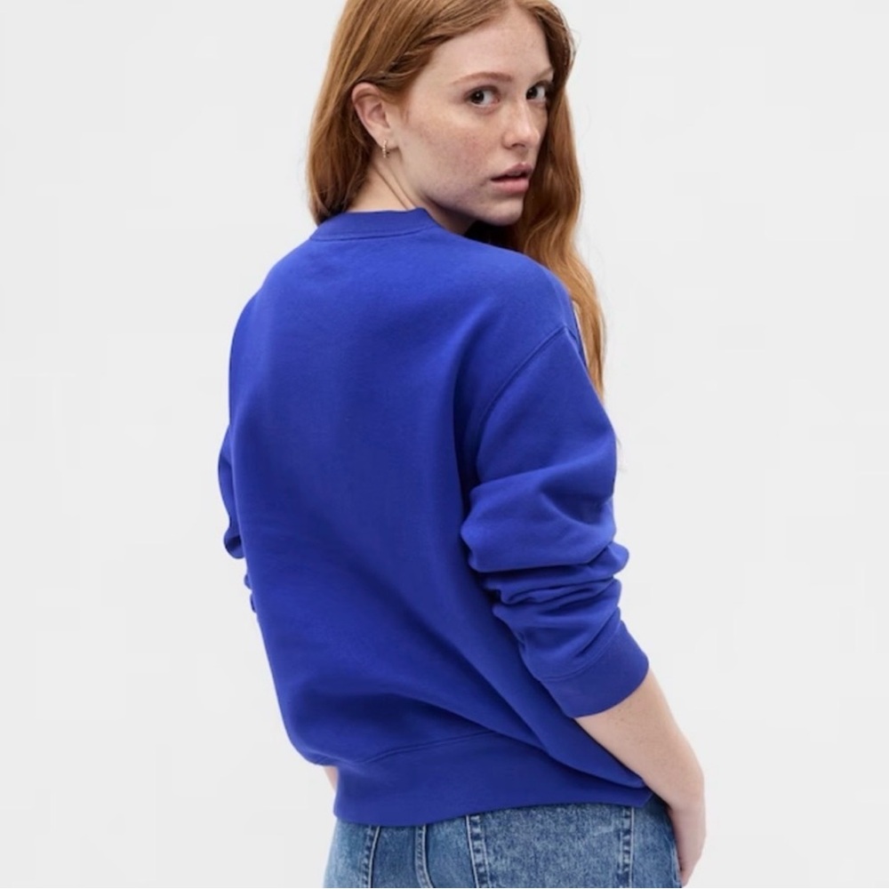 GAP Women's Royal Blue Logo Sweatshirt - Picture 3 of 4
